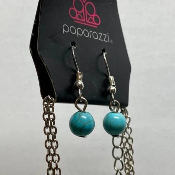 Desert Harvest Blue Fashion Necklace & Earring Set Paparazzi Accessories NWT - Picture 4 of 10